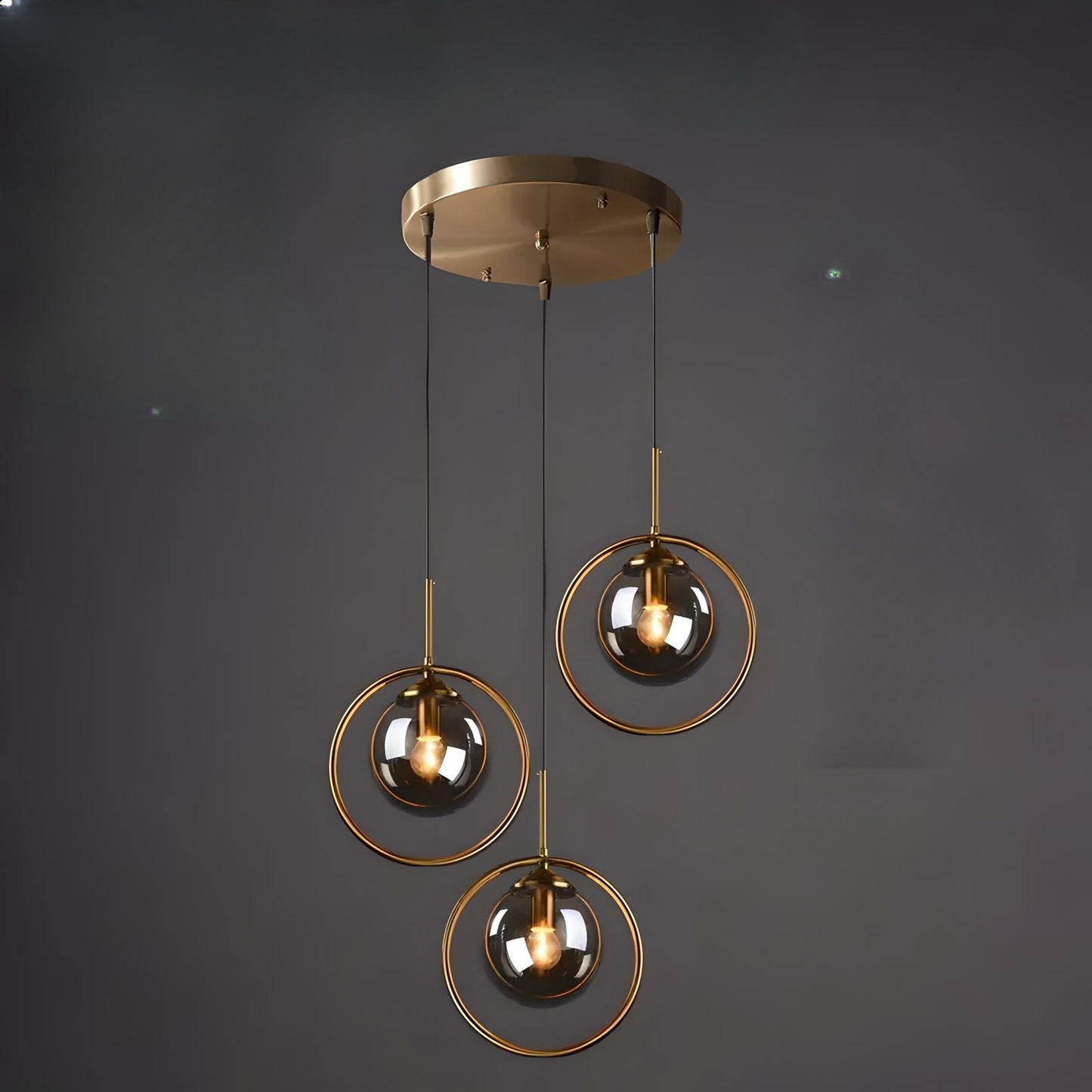 Scandinavian 3-Color Pendant Light – Minimalist Glass Ceiling Lamp