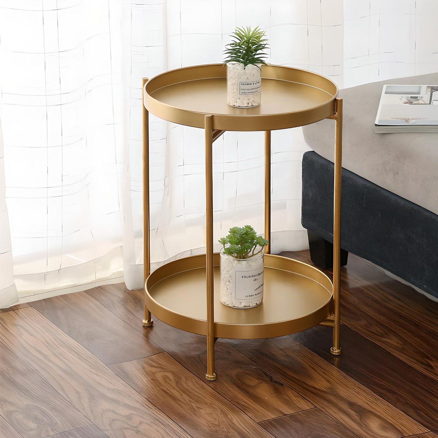 Scandinavian Round Side Table – Minimalist Design