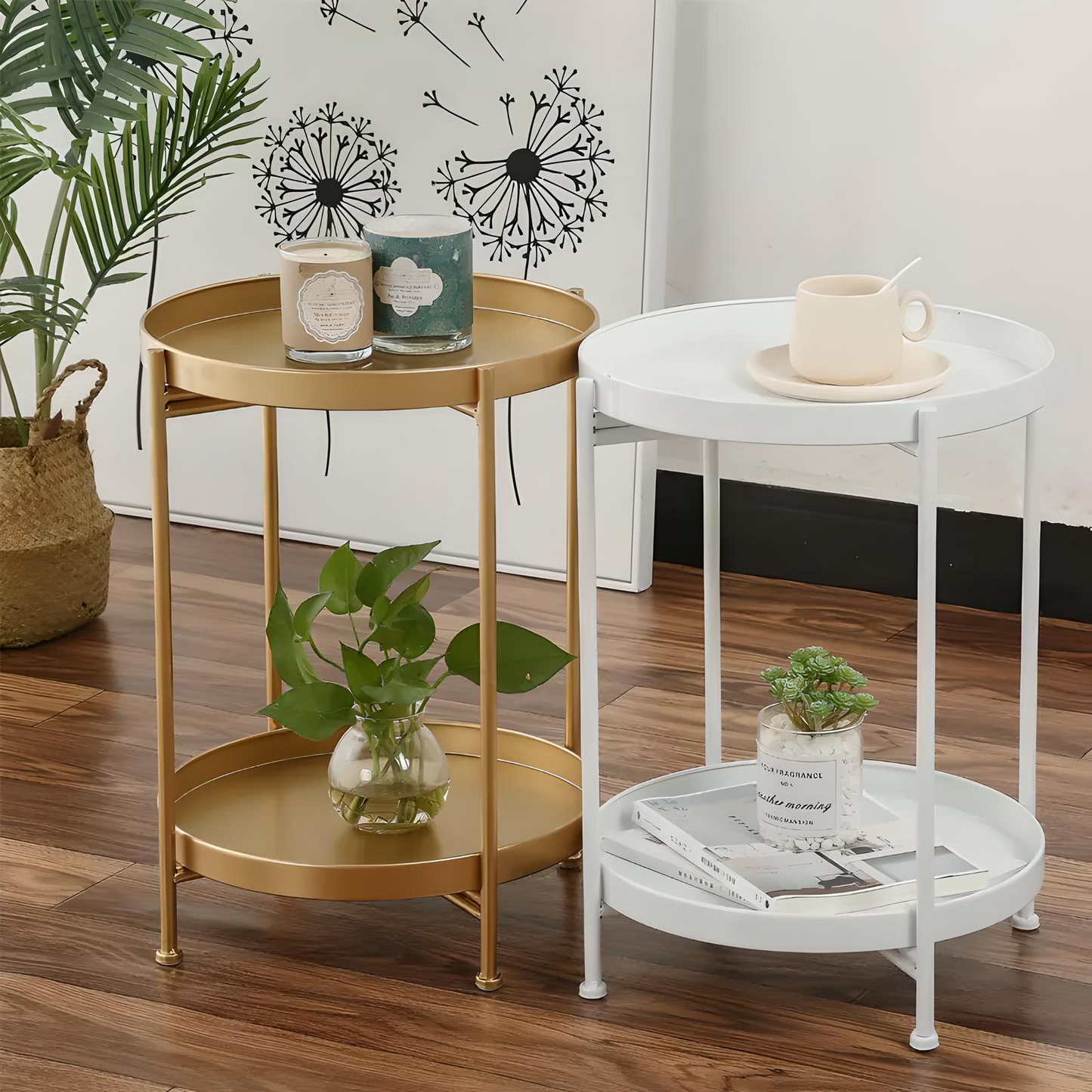 Scandinavian Round Side Table – Minimalist Design