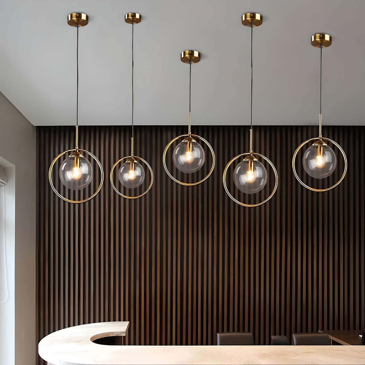 Scandinavian 3-Color Pendant Light – Minimalist Glass Ceiling Lamp