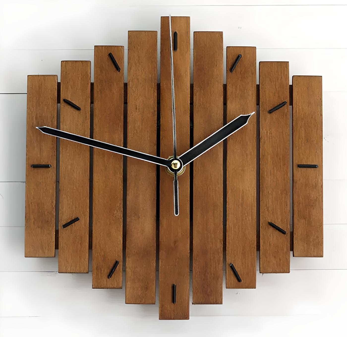 Rustic Country Garden Wooden Wall Clock – European Style