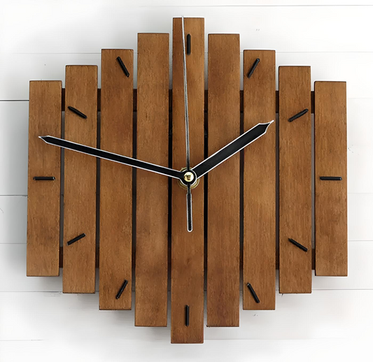 Rustic Country Garden Wooden Wall Clock – European Style