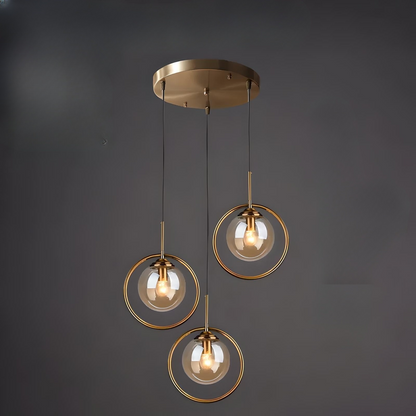 Scandinavian 3-Color Pendant Light – Minimalist Glass Ceiling Lamp