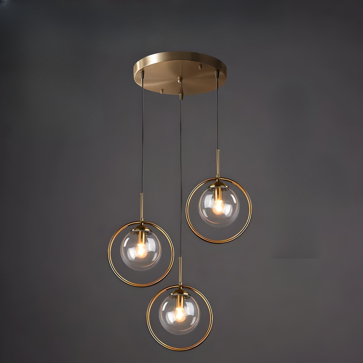 Scandinavian 3-Color Pendant Light – Minimalist Glass Ceiling Lamp