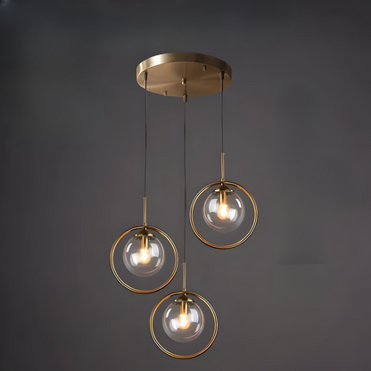 Scandinavian 3-Color Pendant Light – Minimalist Glass Ceiling Lamp