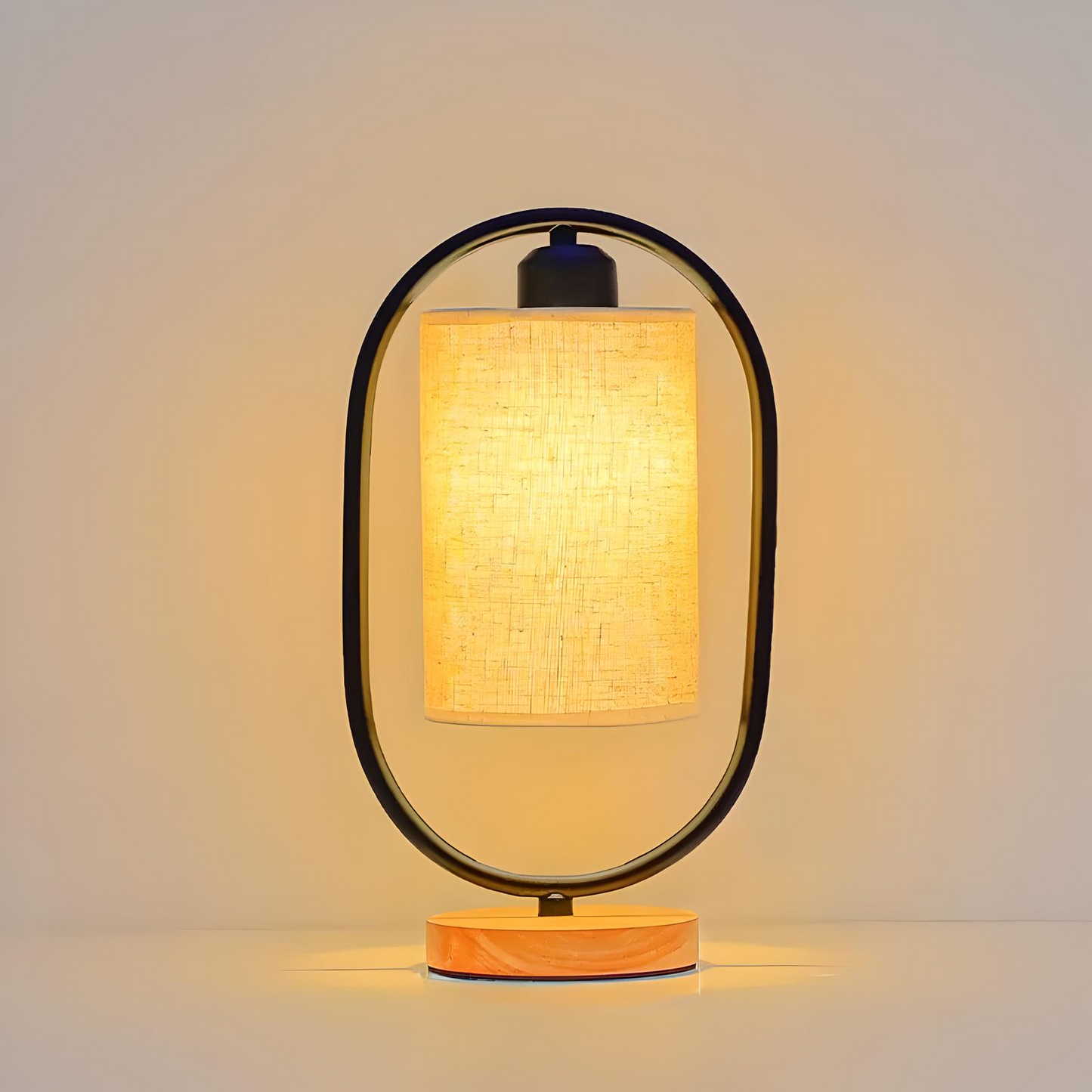 Scandinavian Bedside Lamp – Soft Glow with Minimalist Bamboo Base