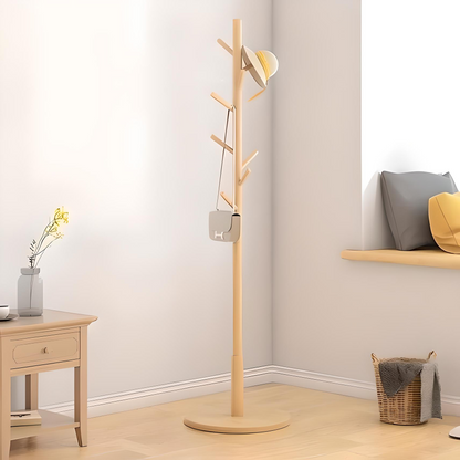 Freestanding Wooden Coat Rack