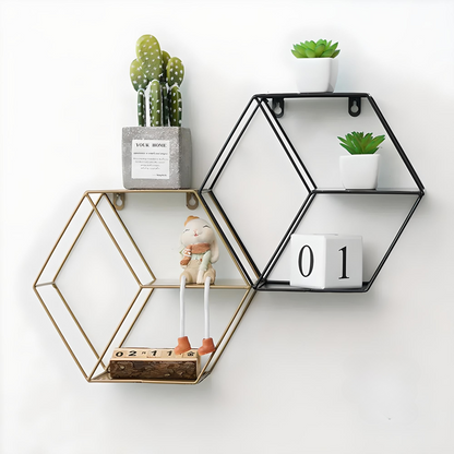 Hexagon Wall Shelf – Modern & Minimalist