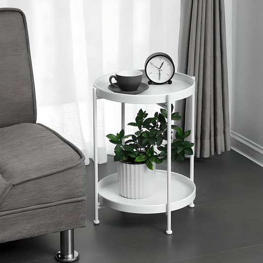 Scandinavian Round Side Table – Minimalist Design